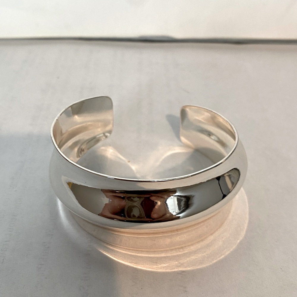 LOFT tapered sculptural Cuff Bracelet Slver  Tone